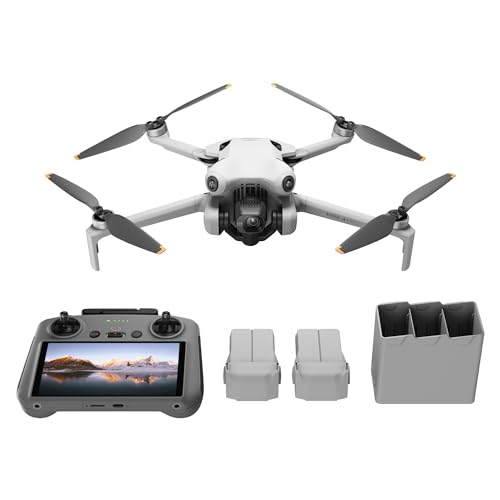 DJI ドローン Mini 4 Pro Fly MoreコンボPlus ミニドローン カメラ付き 小型 飛行時間45分 インテリジェント フライトバッテリー Plus2個付き DJI RC 2（スクリーン一体型送信機） 4K HDR動画撮の通販は 188,400円