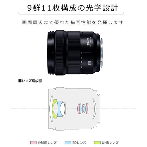 パナソニック(Panasonic) 標準ズームレンズ フルサイズミラーレス一眼 Lマウントシステム用 ルミックス LUMIX S 20-60mm F3.5-5.6 ブラック S-R2060