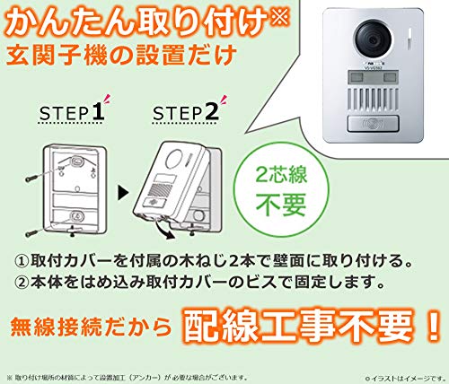 パナソニック ワイヤレステレビドアホン 配線工事不要 LEDライト搭載 VS-SGZ20L_3