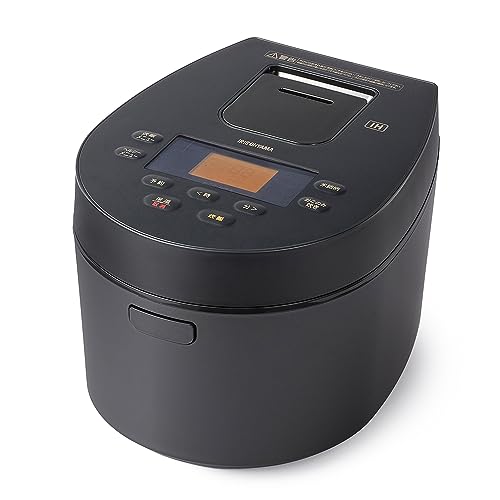 低温調理可能 アイリスオーヤマ 炊飯器 3合 IH式 一人暮らし 50銘柄炊き分け機能 極厚火釜 ヘルシーメニュー 低温調理機能 パン・ケーキ機能 ブラック RC-IL30-B おしゃれ かわいい