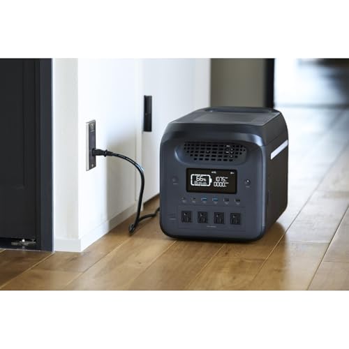 エレコム ポータブル電源 リン酸鉄 1229Wh AC定格出力1500W AC×4 USB-C×2 USB-A×4 シガーソケット ブラック DE-PS1200PBK エレコム ポータブル電源 リン酸鉄 1229Wh AC定格出力1500W AC×4 USB-C