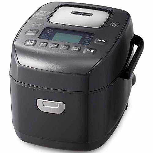アイリスオーヤマ 炊飯器 3合 圧力IH 一人暮らし 50銘柄炊き分け機能 極厚火釜 ブラック 2022年モデル RC-PDA30-B