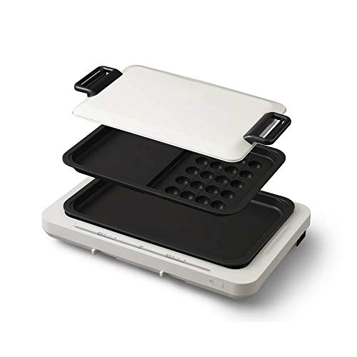 アイリスオーヤマ ホットプレート 左右温度調整 プレート2枚(平面 + たこ焼き) ホワイト WHP-012-Wの通販は