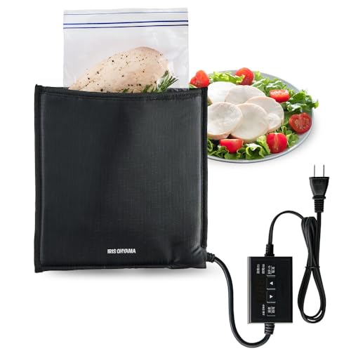 アイリスオーヤマ 低温調理器 袋型 コンパクト PocketChef PLTC 鍋不要 水不要 レシピ付き PLTC-M01-B ブラック