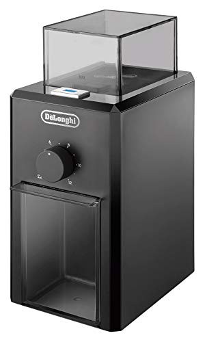 DeLonghi(デロンギ) De'Longhiコーヒーグラインダー KG79J うす式 コーヒー豆120g分 簡単操作 粗挽き~細引き 着脱式コンテナ 安全設計 電源コードホルダー [ブラック] ファミリー登録で3年の通販は 9,216円