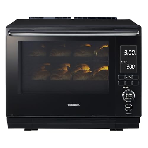 東芝 (TOSHIBA) オーブンレンジ 電子レンジ フラットテーブル microwave 簡単操作 石窯ドーム 30L ER-YD3000(K)