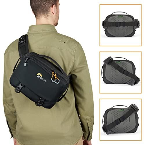 ロープロ(Lowepro) カメラバッグ スリングバッグ ウェストバッグ トレッカーライト HP 100 GRL グレー 2.8L アウトドア グリーンライン サステナブル素材 ミラーレスカメラ_4