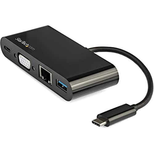 StarTech.com USB Type-C接続マルチアダプタ VGA/ 60W USB PD/ギガビット有線LAN USB 3.0準拠 DKT30CVAGPD