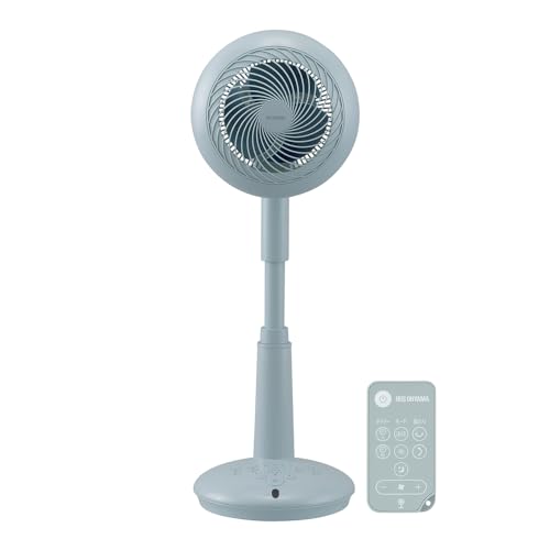 節電対策 アイリスオーヤマ サーキュレーター 15cm 上下首振り 左右首振り リモコン付 DCモーター 扇風機 空気循環 省エネ 節電 卓上 パワフル送風 コンパクト 静音 一人暮らし 部屋干し STF-DCC15T-A ライトネイビー