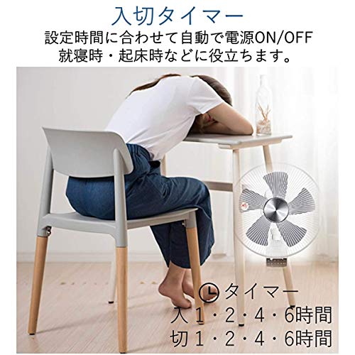 [山善] DCモーター搭載 30cm 壁掛扇風機 (静音モード搭載) (リモコン) (風量5段階) 換気 入切タイマー付 ホワイト YWX-BGD301(W)_4