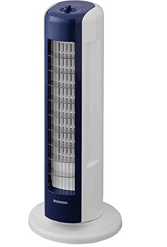節電対策 アイリスオーヤマ 扇風機 タワーファン スリム 左右自動首振り パワフル送風 風量3段階 上下ルーバー mini メカ式 ネイビー TWF-M6T-DAの通販は 9,800円