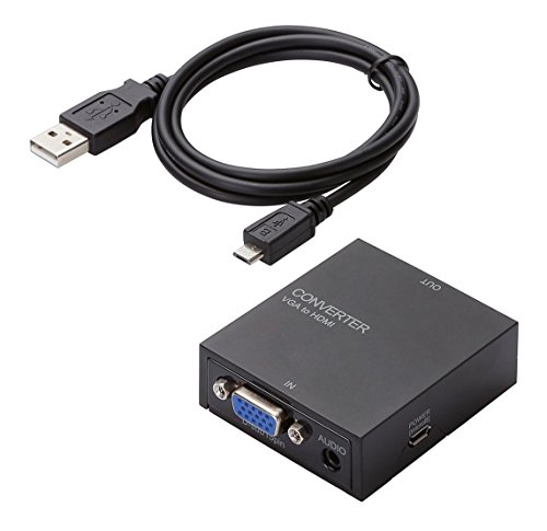 201モデルELECOM アップスキャンコンバーター 3.5φ VGA to HDMI HDMI1.3 USB外部給電可能 AD-HDCV03の通販は