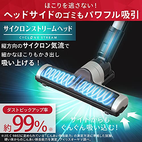 アイリスオーヤマ 掃除機 コードレス 極細軽量 ハンディ 紙パック スティッククリーナー 静電モップ搭載 軽量 1.4kg 2WAY ほこりセンサー搭載 SBD-75-B ブラック