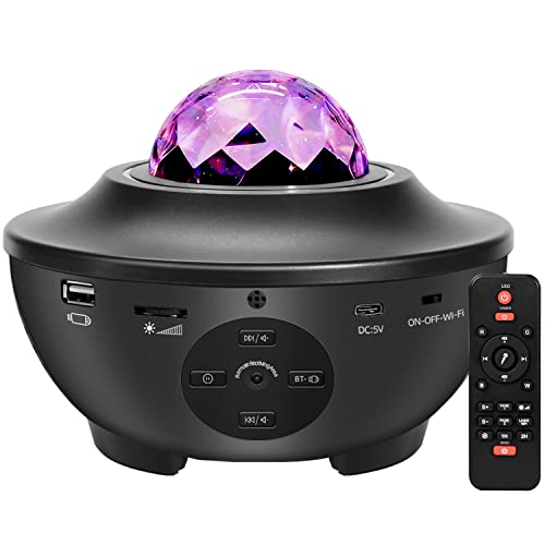 YLS (ワイエルエス) スタープロジェクターライト 投影ランプ 海・星空ライト プラネタリウム 点灯モード30種類 アレクサ/グーグルアシスタント対応 輝度/音量/波紋回転スピード調整 タイマー機能付き 音楽再生機能 ツーインワンタイプの通販は 6,400円