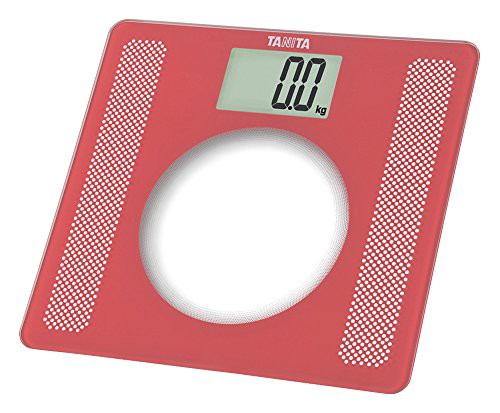 タニタ デジタルヘルスメーター HD-381-RD(レッド) 本体を軽く叩くと電源ONの通販は