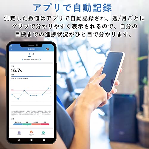 [山善] 体重計 体組成計 スマホ連動 測定15項目 ヘルスメーター 赤ちゃん測定対応 Bluetooth対応 登録人数最大10人 コンパクト 薄型 ホワイト HCF-60_4