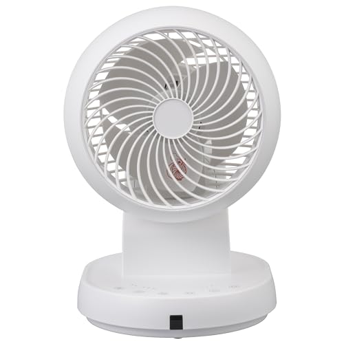 オーム(OHM) サーキュレーター 360度 左右60度自動首振り リズム・おやすみモードつき リモコン付き 切タイマー1〜7時間 ホワイト 12畳まで FF-SQ836AC 00-6420 オーム電機