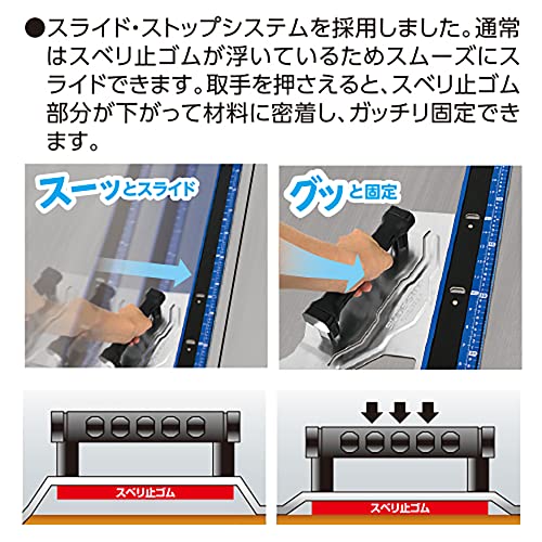 シンワ測定(Shinwa Sokutei) 丸ノコガイド定規 エルアングル Plus 併用目盛 1m 73152_2