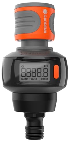 GARDENA(ガルデナ) 流量計 水量計 デジタル 360°回転液晶 全4モード AquaCount 18350-20 ドイツ製