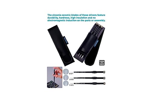 ホーザン(HOZAN) セラミック調整ドライバーセット 完全非磁性 3本セット ケース付き D-17
