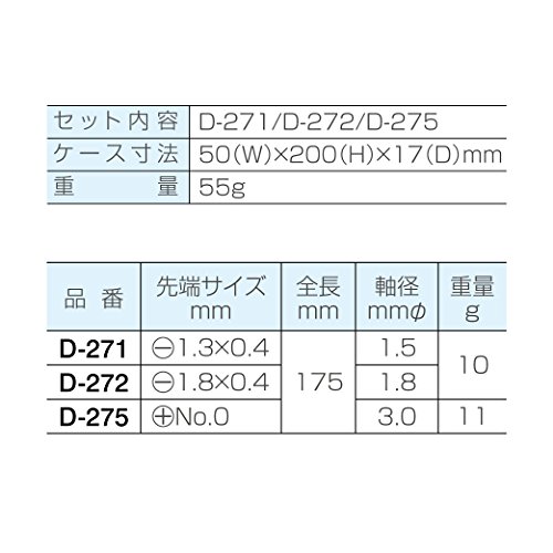 ホーザン(HOZAN) セラミック調整ドライバーセット 完全非磁性 3本セット ケース付き D-17