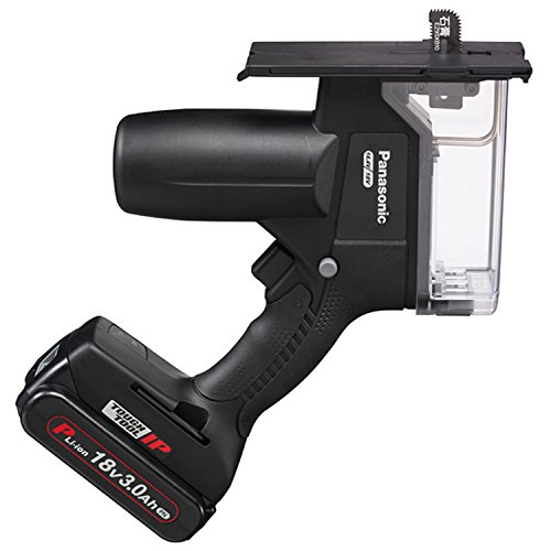 パナソニック 充電角穴カッター 18V 3.0Ah電池パック×2個/充電器/ケース付 デュアル (14.4V/18V対応) IP5X 木工15mm・石膏30mm切断 EZ45A3PN2G-B ブラック