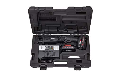 パナソニック 充電レシプロソー 18V 3.0Ah電池パック×2個/充電器/ケース付 デュアル (14.4V/18V対応) 4段階フレキシブル可動 小型・軽量 電動のこぎり EZ47A1PN2G-B ブラック