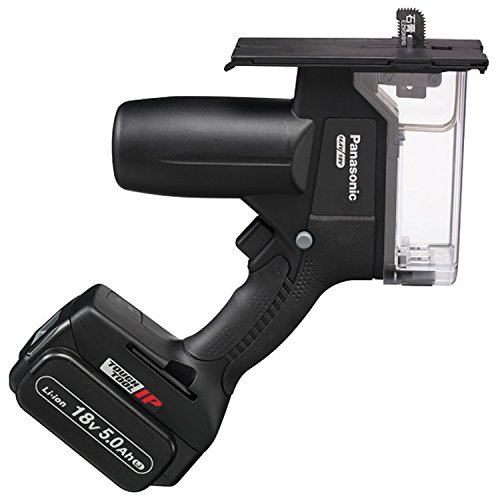 パナソニック 充電角穴カッター 18V 5.0Ah電池パック×2個/充電器/ケース付 デュアル (14.4V/18V対応) IP5X 木工15mm・石膏30mm切断 EZ45A3LJ2G-B ブラック