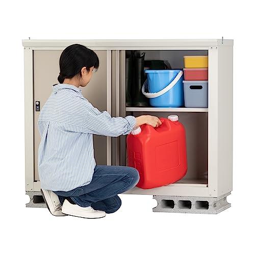 グリーンライフ 物置 小型 屋外 スリム日本製棚板1枚・鍵付き・奥行スリム設計(幅120×奥行40.5×高さ91cm) daseele slim(ダシーレスリム)調整可能な可動棚 SRS-1209(TGY)_2