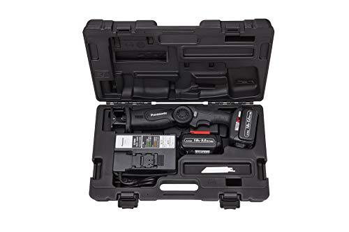 パナソニック 充電レシプロソー 18V 5.0Ah電池パック×2個/充電器/ケース付 デュアル (14.4V/18V対応) 4段階フレキシブル可動 小型・軽量 電動のこぎり EZ47A1LJ2G-B ブラック_1