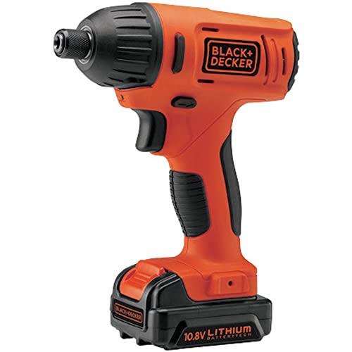 ブラックアンドデッカー(BLACK+DECKER) コードレス 電動ドライバー インパクトドライバー DIY 電動工具 穴あけ 締付工具 パワフル 軽量 コンパクト 10.8V BDI12