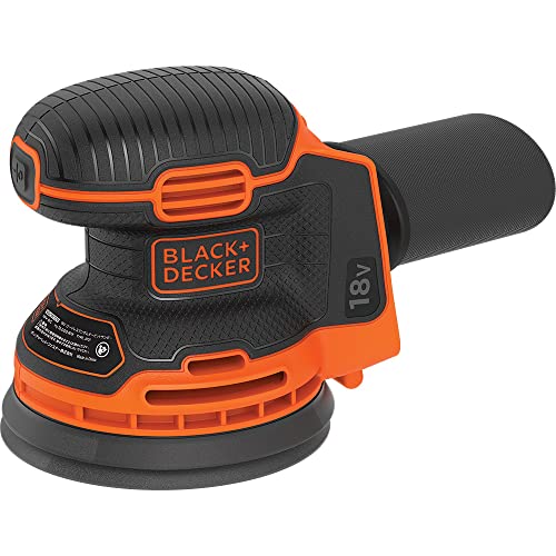 ブラックアンドデッカー(BLACK+DECKER) コードレス ランダムオービットサンダー DIY 電動工具 研磨工具 本体のみ ペーパーサイズ 125mm BDCROS18B