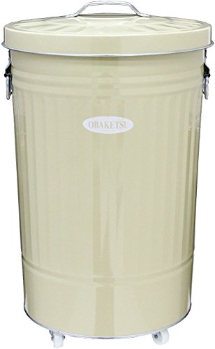 渡辺金属工業 カラーオバケツCIK45アイボリーキャスター付