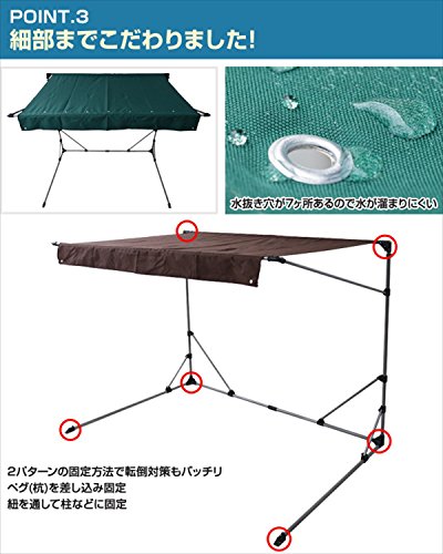 [ガーデンマスター] サイクルガレージ 幅192×奥行133×高さ160.5cm サイクルハウス 自転車3台用 バイク 雨除け 日よけ シェード 駐輪場 家庭菜園 ガーデンマスター ブラウン YEG-3Eの通販は