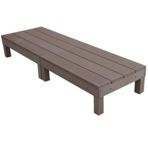 アイガーデン(igarden) アイウッドデッキ60系 人工木製 ダークブラウン 幅598×奥行900×高280mm 2点セット i10368_2d60_db