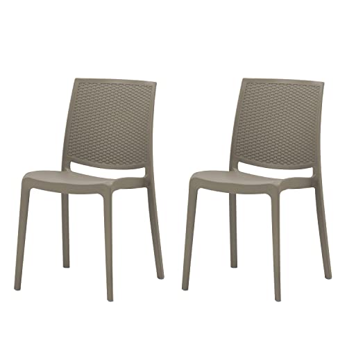 タカショー ラタンチェアー Ｔｅｒｒａ 2脚組 ポリプロピレン スクエアテーブル コントラクト品質 MPF-01CT/2S ガーデンテーブル ガーデンチェアー 商業・公共施設