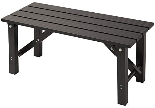 [ガーデンマスター] 折りたたみ縁台 幅90×奥行36×高さ40cm ガーデンベンチ ガーデンチェア ベランダ バルコニー 軽量 踏み台 玄関台 お庭 ガーデンマスター ダークブラウン OLE-90