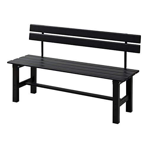 [ガーデンマスター] アルミ縁台 背付き 幅120×奥行40×高さ72cm ガーデンベンチ ガーデンチェア ベランダ バルコニー 軽量 踏み台 玄関台 お庭 ダークブラウン KBT120の通販は