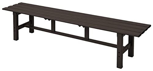 [山善] アルミ縁台 幅180×奥行36×高さ40cm ガーデンベンチ ガーデンチェア バルコニー 軽量 踏み台 足場台 デッキ お庭 ガーデンマスター ダークブラウン ABT-180