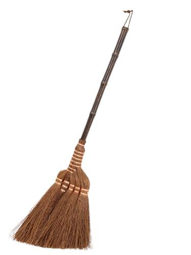 日本クリンテック 棕櫚ほうき 鬼毛使用 短柄 五つ玉 高級 しなやかな掃き心地 コシ感 吊り下げ保管 室内 屋外 フローリング 畳 静か
