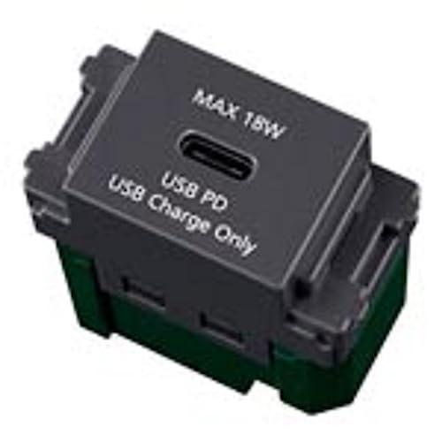 パナソニック (Panasonic) 埋込充電用USBコンセント 18W USB-C 1ポート グレー 幅44×奥行48×高さ22.7mm WN14841Hの通販は 8,030円