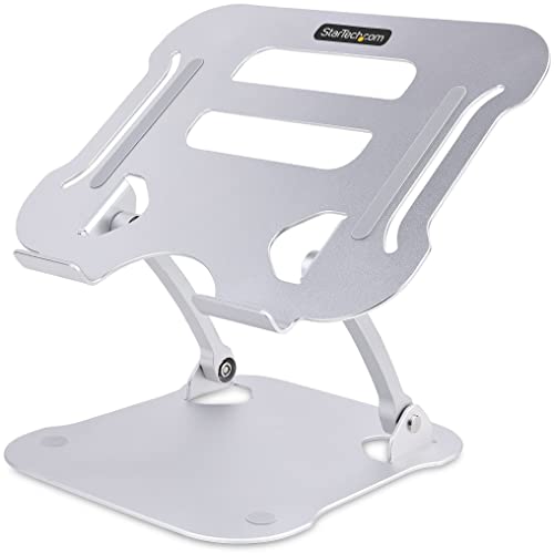 StarTech.com ノートパソコンスタンド／アルミニウム製／耐荷重10kg／折りたたみ式／高さ&amp;角度調整可能／安定性強化／放熱対策／ラップトップ ノートブックPC 台 ADJ-LAPTOP-RISER