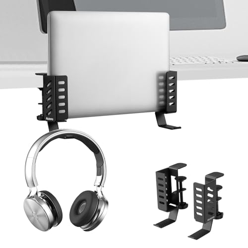 Atutomo2個セットノートパソコンスタンド 縦置き pcスタンド 縦置き 耐荷重10KG ノートパソコン 収納 デスクサイドホルダー デスクサイド 収納 調節可能なラップトップスタンド ヘッドフォンフック付き ヘッドホンスタンド 簡単の通販は 5,100円