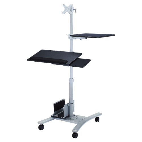 SANWA SUPPLY CR-LAST3 キーボード台、CPUスタンド付き液晶モニタスタンド ブラックの通販は 32,110円