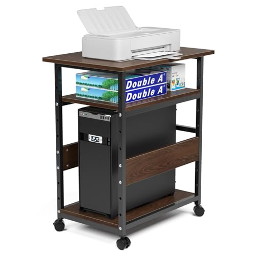 pcワゴン cpuワゴン キャスター付き 3段 デスク下 机下 収納 ワゴン ラック スリム 幅 60 奥行 40 高さ70cm パソコンワゴン デスクワゴン サイドワゴン 棚板高さ調節可能 (HT8543)の通販は 9,900円