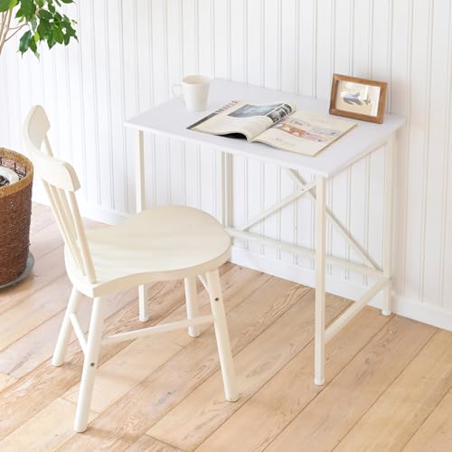 [山善] デスク パソコンデスク 机 オフィス シンプル 耐荷重60?s アジャスター付き モニターアーム対応 幅70×奥行48×高さ70cm PCデスク 勉強机 ワークデスク 組立カンタン ホワイト FSD-R7048(WH)の通販は 9,800円