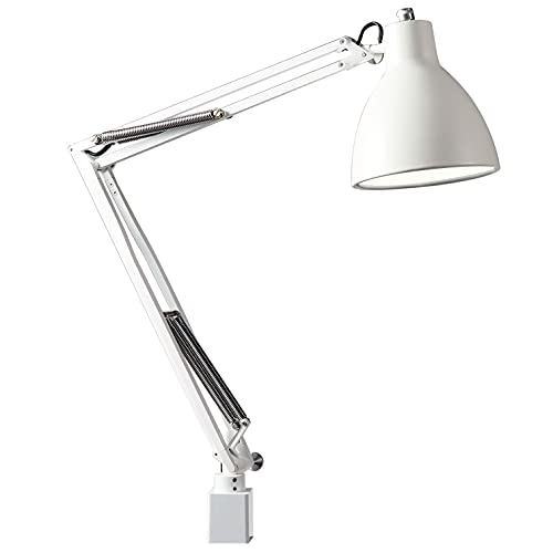 山田照明 Zライト LEDデスクライト E26LED電球 電球色 ホワイト Z-00N W セード幅φ152mm・セード高162mm・