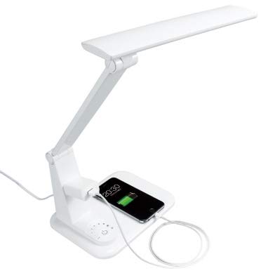 ヤザワコーポレーション LED学習スタンドライト コンセント付き 10W 明るさ650ルーメン GSLA10D01WH