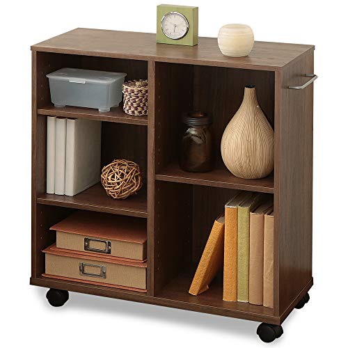 アイリスオーヤマ 棚 キッチンワゴン カート 収納 収納棚 棚 おしゃれ ラック 調味料ラック おもちゃ キッチン 収納 棚 カート 本棚 幅60×奥行26×高さ65cm 取っ手 キャスター付き ブラウン SYR-6026
