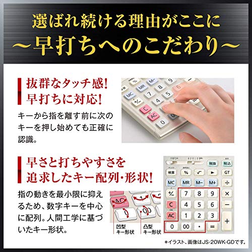 カシオ 本格実務電卓 12桁 グリーン購入法適合 デスクタイプ DS-12WT-N_3
